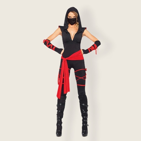 Leg Avenue 4-piece Deadly Ninja Halloween Costume SZ Medium